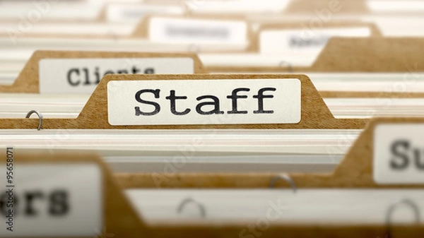 Fototapeta Staff Concept with Word on Folder.