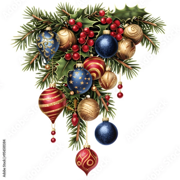 Fototapeta decorated Christmas tree