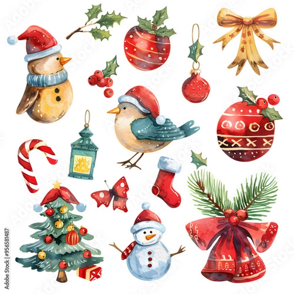 Fototapeta decorated Christmas tree