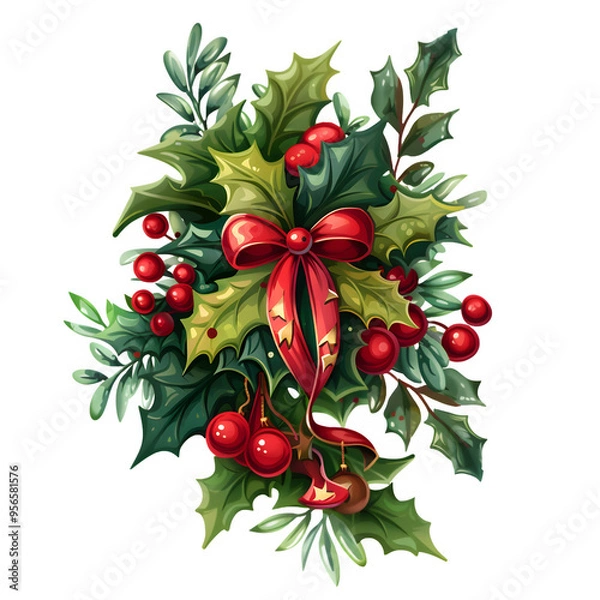 Fototapeta decorated Christmas tree