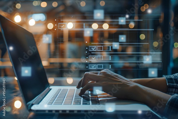 Obraz デジタルタスク管理とオンライン作業