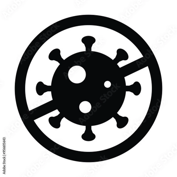 Fototapeta Antibacterial icon vector on white background