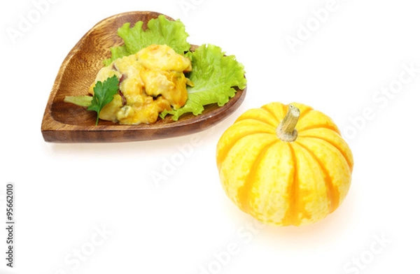 Fototapeta 南瓜と南瓜サラダ