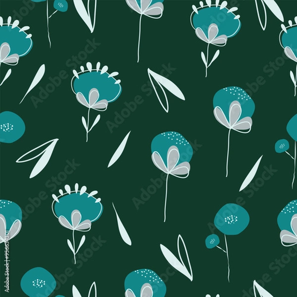 Fototapeta Abstract floral surface pattern seamless background