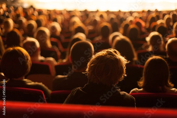 Obraz publiczność oglądająca przedstawienie teatralne