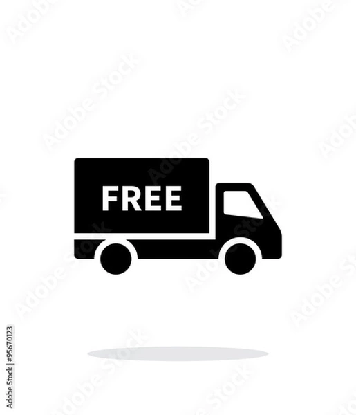 Fototapeta Free shipping simple icon on white background.