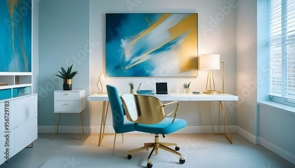 Fototapeta Photo interior modern design room 3d illustration