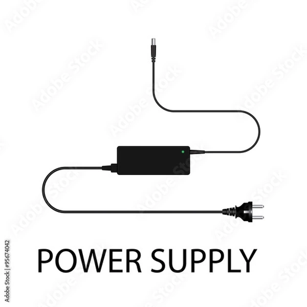 Obraz Laptop and power supply