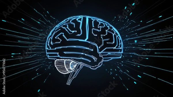 Obraz brain in the blue