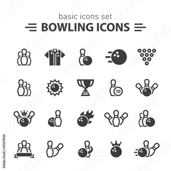 Obraz Ikony kręgle.