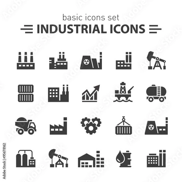 Obraz Ikony przemysłowe.
