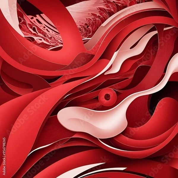 Obraz Surreal Red Abstract Background