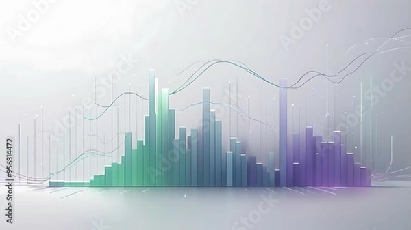 Obraz Stock market Bar graph