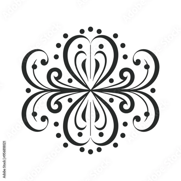 Obraz Decorative divider book typography ornament design elements