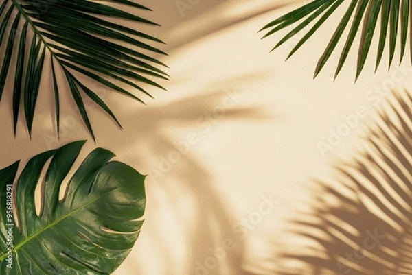 Fototapeta Tropical Leaf Shadows