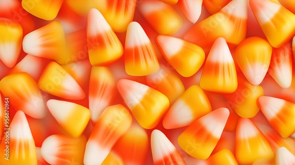 Fototapeta Halloween Food ,the candy corn Zoom , Halloween background concept.