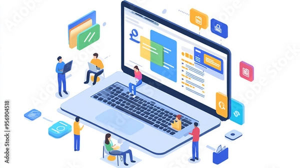 Fototapeta CRM platform.