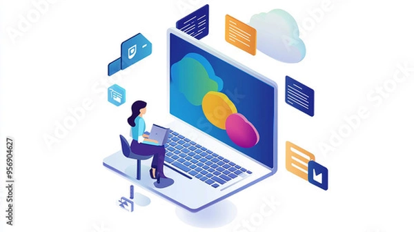 Fototapeta CRM platform.