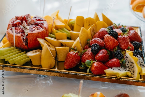 Obraz fruit salad on a plate