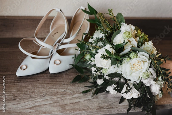 Obraz wedding bouquet on the table