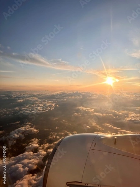 Fototapeta View from a plane window