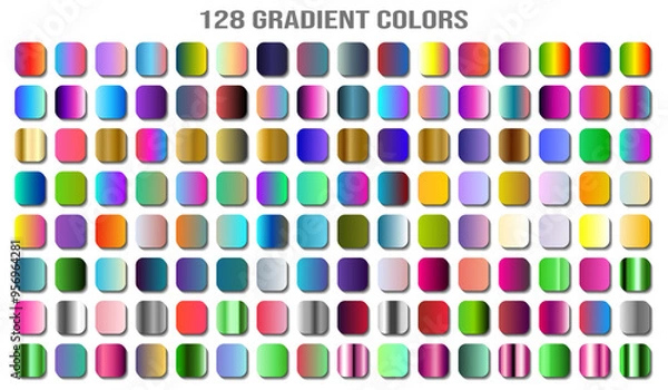 Fototapeta Gradient color set element set