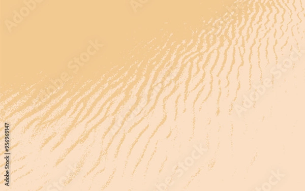 Fototapeta Vector sand texture. Sandy grains background for banner design, travel flyer, poster template. Color textured effect. Beach holiday backdrop. Monochrome pattern of seaside.