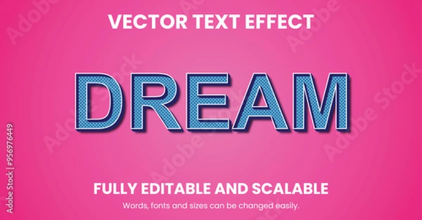 Obraz Vector 3D Text Effect Design