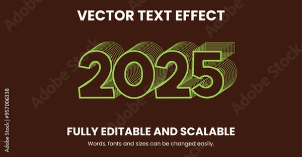 Obraz Vector 3D Text Effect Design