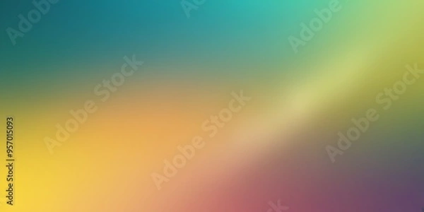 Fototapeta A vibrant, gradient-filled background that seamlessly transitions from dark blue at the top to a warm yellow at the bottom, with a subtle shimmer effect