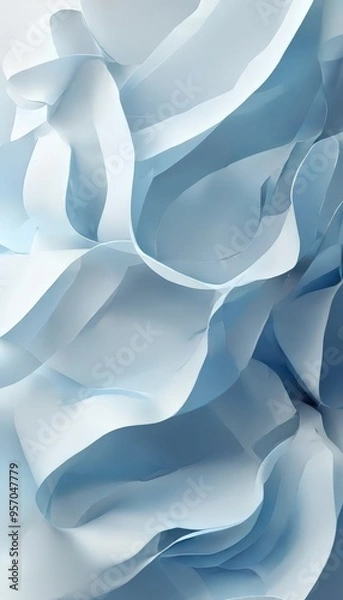 Fototapeta abstract blue background with white paper texture