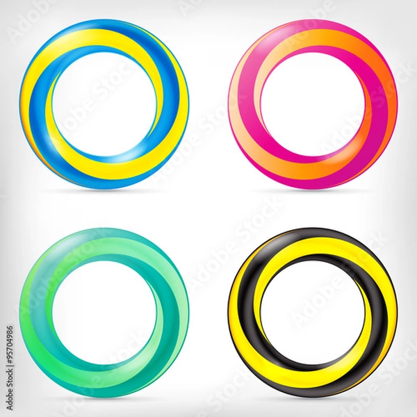 Fototapeta Infinity shape round dimensional icon