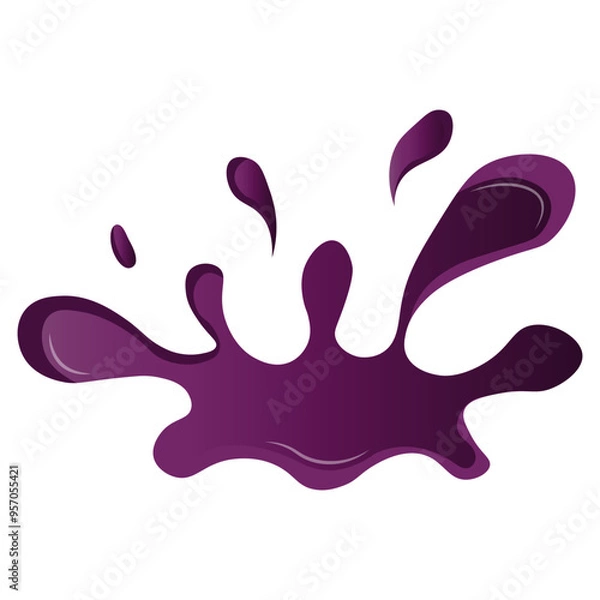 Obraz Grape Drip Illustration Design. Isolated on White Background.