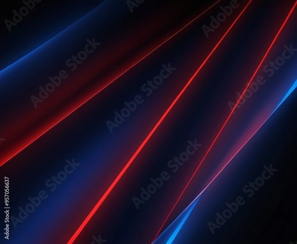 Fototapeta red and blue background with lines