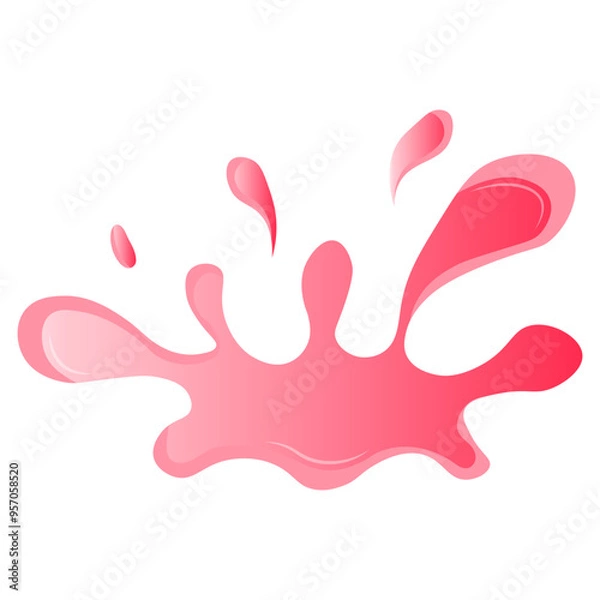 Obraz Guava Liquid Splash Vector Illustration Isolated on White Background.
