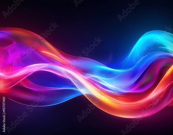 Obraz abstract colorful wave background