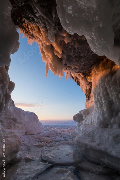 Obraz Ice cave on Lake Baikal