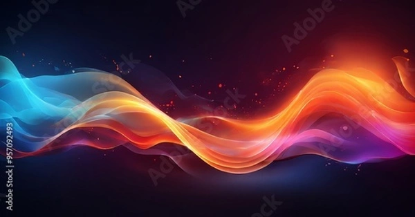 Fototapeta abstract colorful wave background