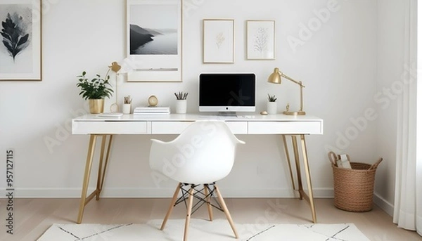 Fototapeta Photo interior modern design room 3d illustration