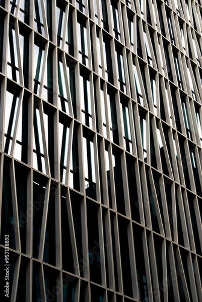 Fototapeta Office building window glass abstract pattern use for background.