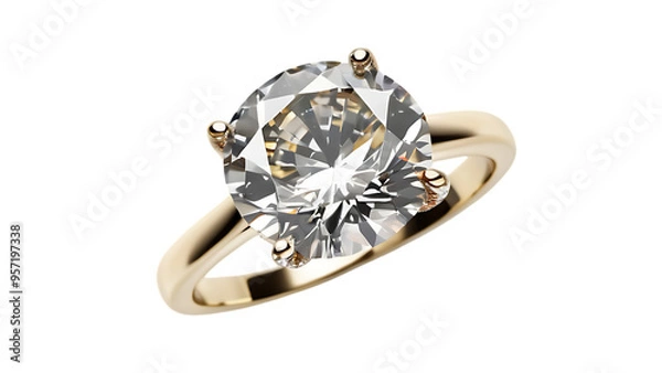 Fototapeta gem ring illustration close up image isolated on transparency background