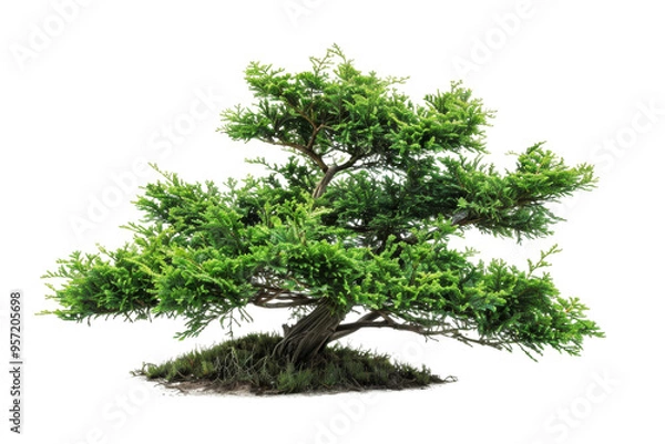 Obraz Detailed yew tree showcasing its evergreen foliage