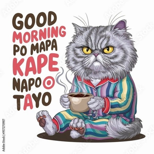 Fototapeta cat with a cat