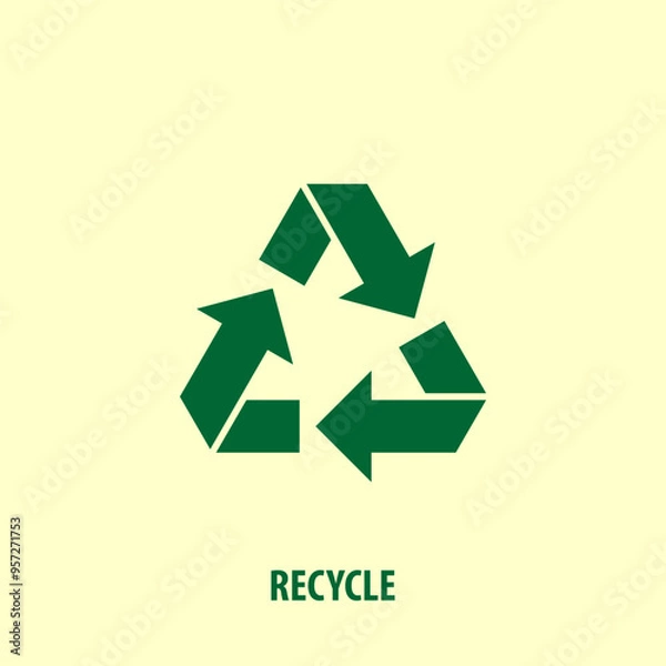 Fototapeta Recycle icon isolated. Vector illustration