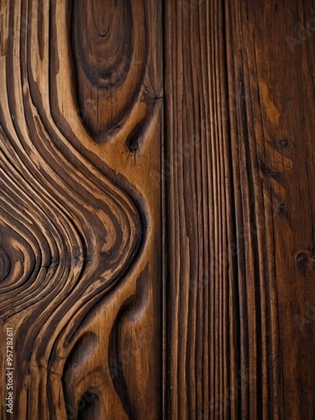 Fototapeta Smooth wooden surface showcasing a unique pattern.