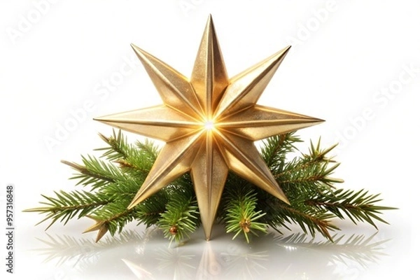 Fototapeta Star of Bethlehem isolated on a pure white background