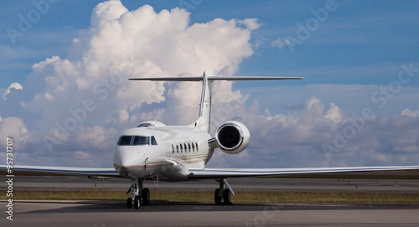 Fototapeta Private jet on the runway