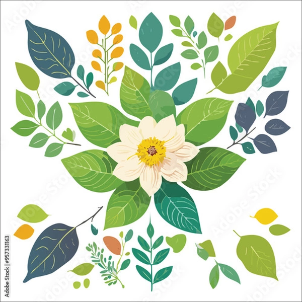 Obraz Botanical Element Pattern