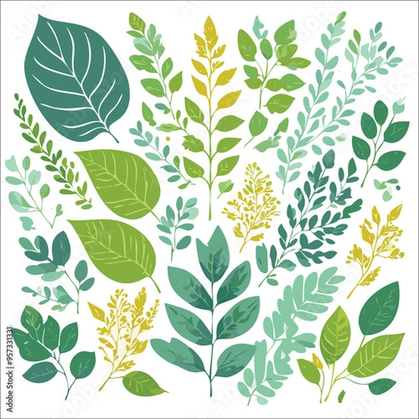 Obraz Botanical Element Pattern