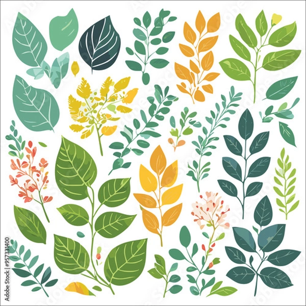 Fototapeta Botanical Element Pattern